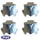 Large Flat Corners with 0.5mm Radius - 71mm x 71mm - Pack of 4